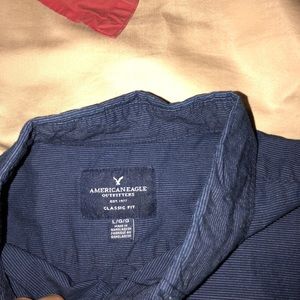 Navy American Eagle button up